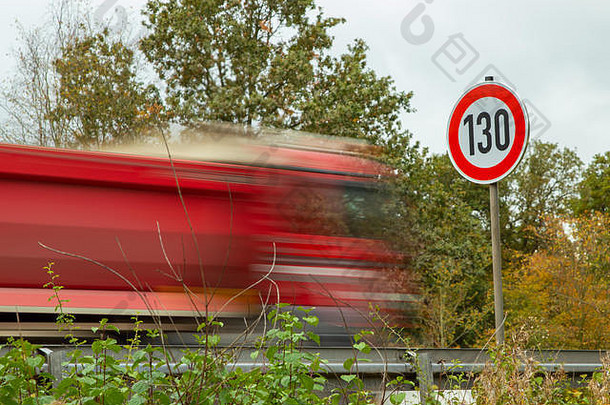 速度限制标志高速公路高速公路德国