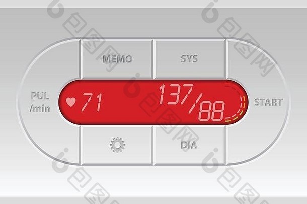 数字血压力监控液晶显示器