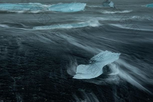 水海冰自然冬天冷蓝色的景观北极雪白色海洋气候背景天空冰山冻美丽的极地霜