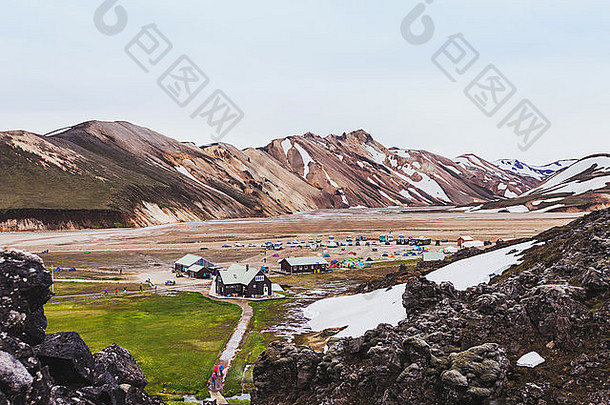 兰德曼纳劳卡冰岛野营山