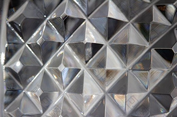 宏摘要艺术设计美丽的散焦引领水晶玻璃手减少钻石模式方面
