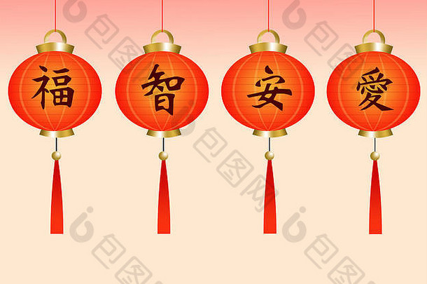 中国人灯笼表意文字