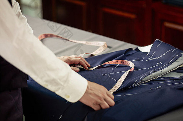 裁缝测量服装表格传统的裁缝商店