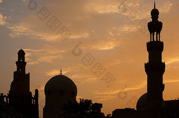 清真寺伊本图伦轮廓开罗