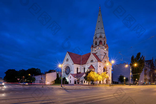 福音派教堂马特乌斯黄昏位于皮奥特科夫斯卡街罗兹波兰