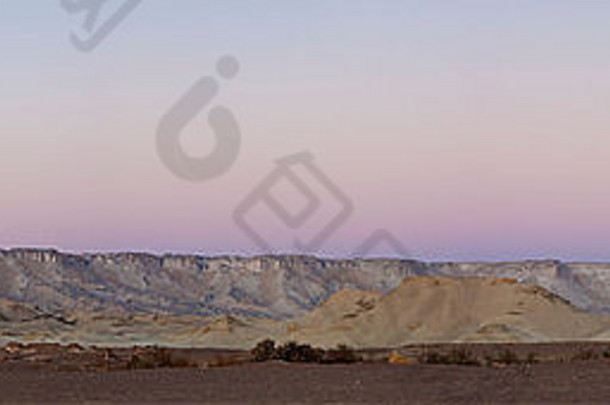 长全景拍摄悬崖日落达赫拉绿洲埃及非洲