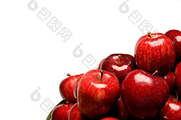 红色的苹果关闭复制空间白色背景