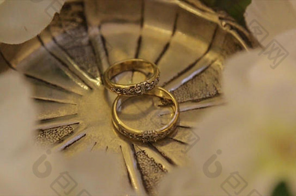 婚礼环玫瑰珠宝环