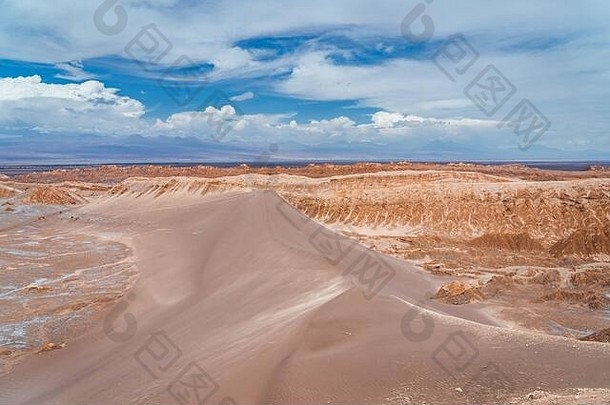 沙子沙丘谷月亮西班牙语Valle月阿塔卡马沙漠智利南美国