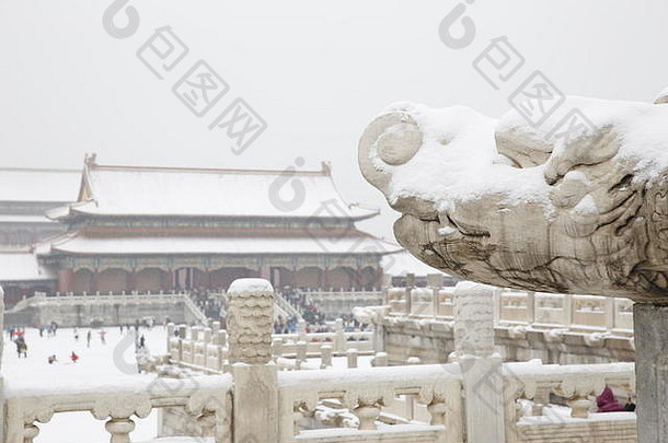 白色大理石滴水嘴被禁止的城市北京中国