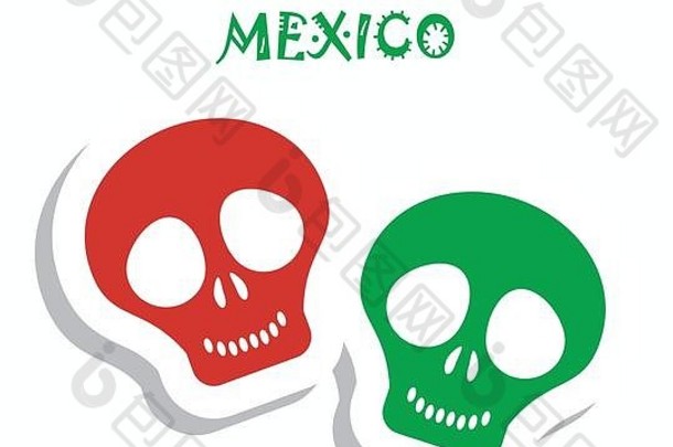 旅行墨西哥旅游旅行头骨图像