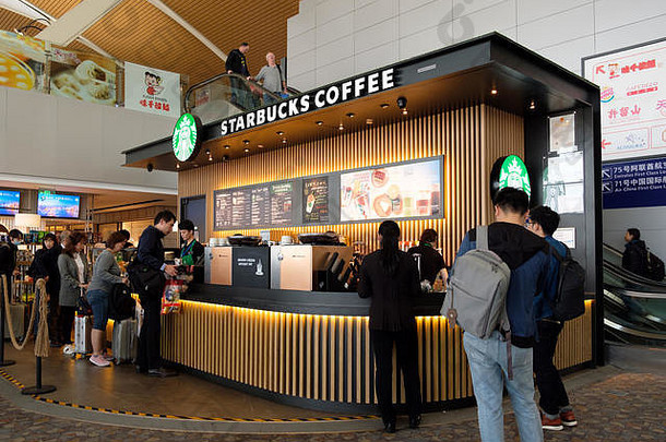 <strong>星巴克咖啡</strong>商店上海浦东国际机场