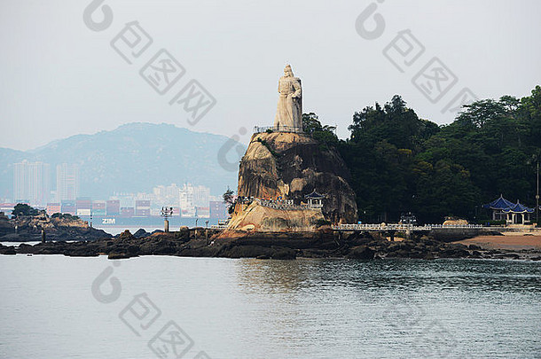 雕像科辛加gulangyu岛