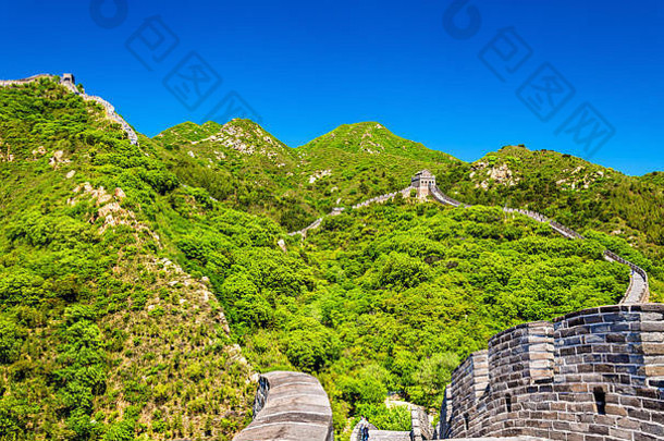 视图伟大的墙八达岭中国