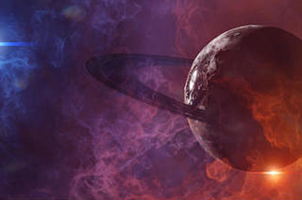 神秘的外星人地球太阳系外行星三倍明星系统科学插图横幅
