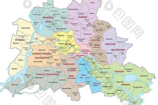 柏林行政地图