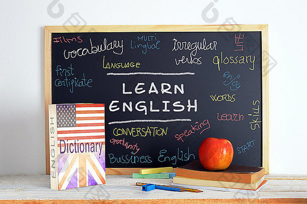 黑板上英语类书学校的东西研究英语语言