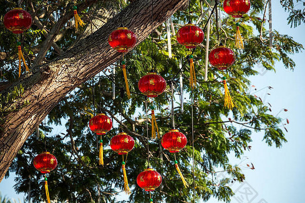 中国人灯笼装饰中国人一年