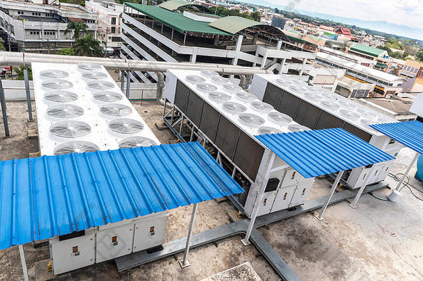 工业免费冷却技术冷水机组空气护发素屋顶