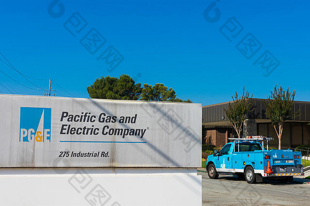 太平洋气体电公司标志标志客户服务中心实用程序服务维护车辆背景