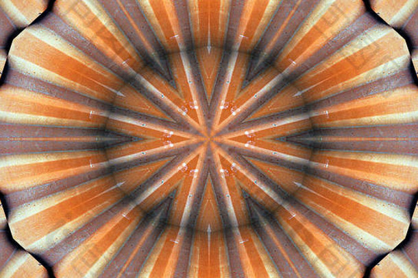 摘要色彩斑斓的催眠对称的模式观赏装饰万花筒运动几何圆明星形状