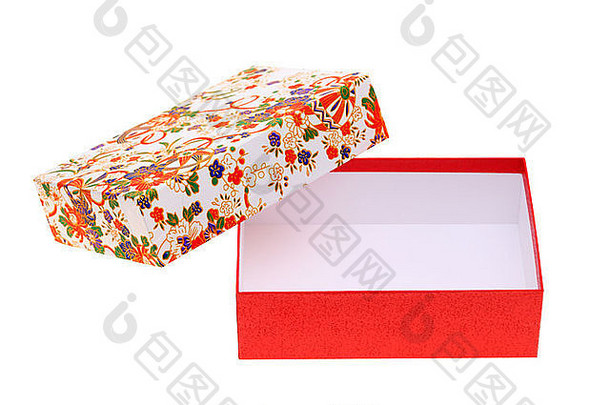 礼物盒子手工制作的日本模式白色背景