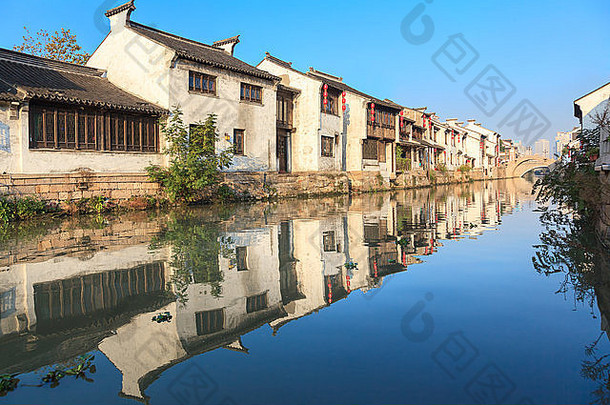 中国人传统的小镇<strong>大</strong>运河<strong>苏州</strong>江苏中国<strong>大</strong>运河赛著名的最古老的运河