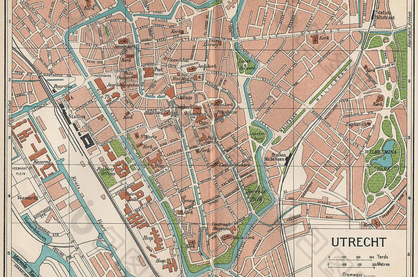 utrecht古董小镇城市地图计划荷兰