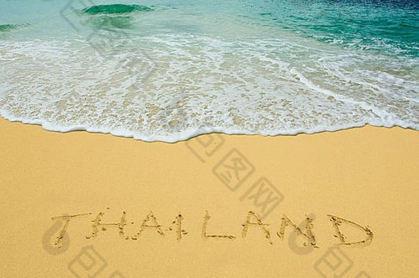 泰国写桑迪热带海滩