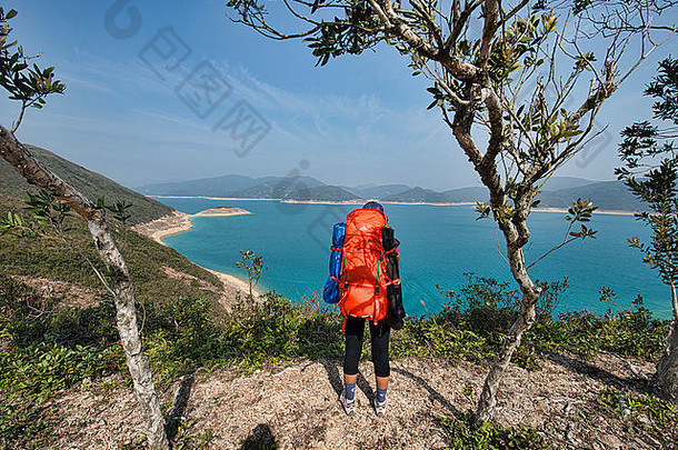 徒步旅行地理小道高岛储层离开如果在香港香港