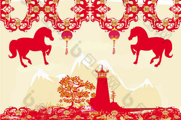 中国人中期秋天节日一年设计元素
