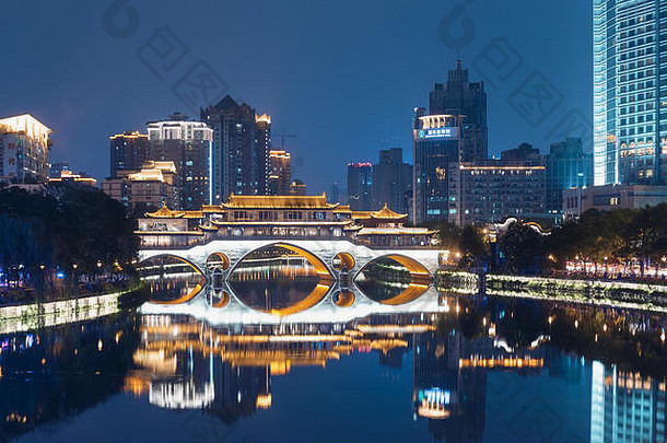 城市景观安顺桥成都中国