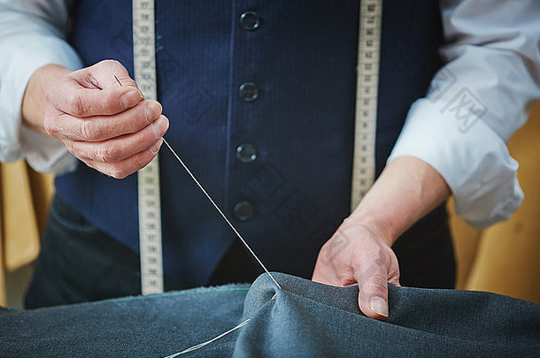 手裁缝线程针缝纫部分服装