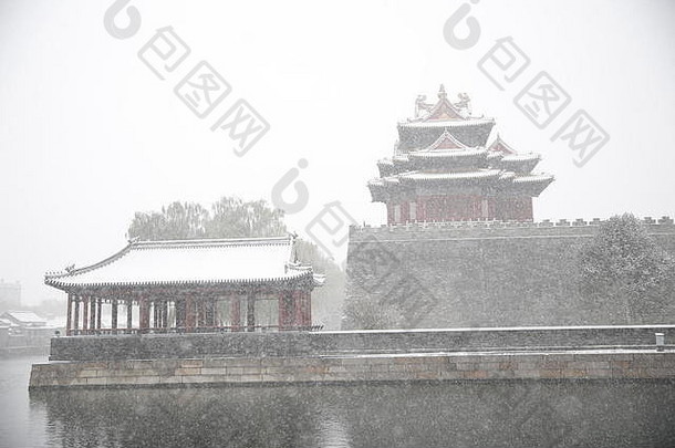 雪逃被禁止的城市北京中国