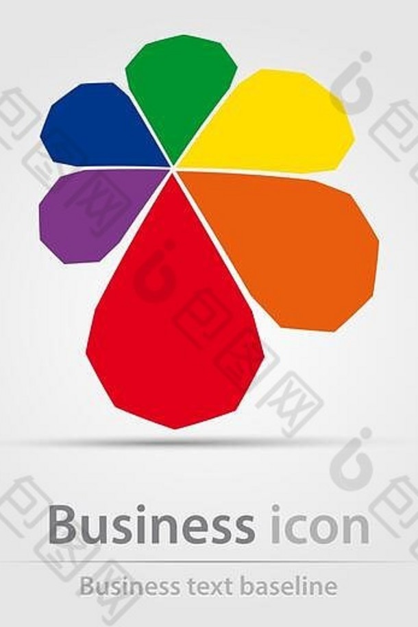 最初创建颜色摘要业务图标有创意的设计任务