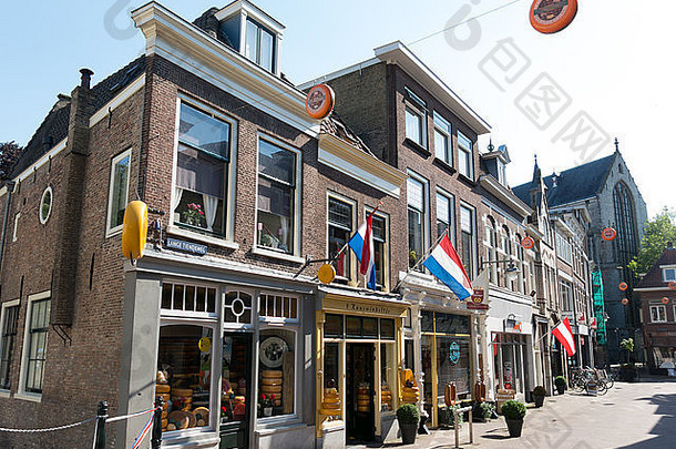 购物街商店销售荷兰奶酪历史城市中心干酪荷兰