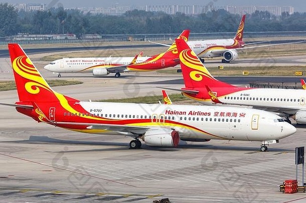 北京中国钬10月海南航空公司波音公司飞机北京资本机场非常中国