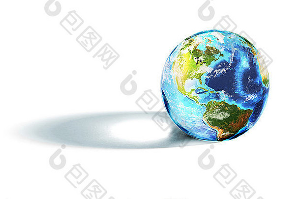 色彩斑斓的世界全球代表地球铸造艺术一边影子