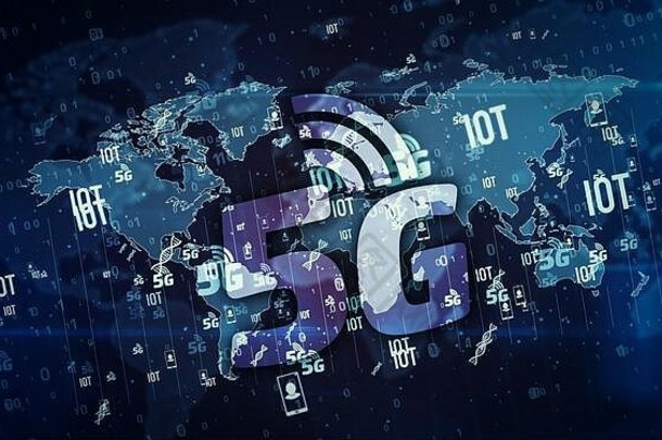 移动通信物联网数据传输数字无线网络符号数字全球插图摘要概念背景