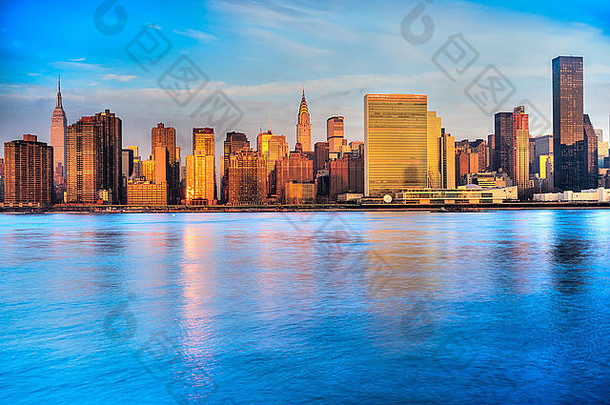 中城曼哈顿天际线纽约城市美国