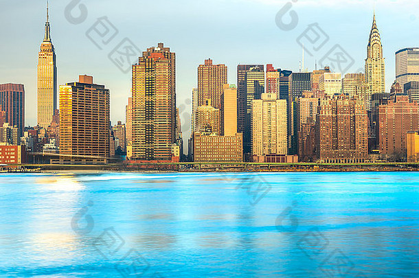 中城曼哈顿天际线纽约城市美国