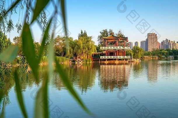 中国人古老的体系结构湖天津中国