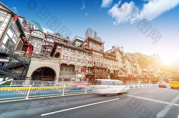 道路著名的古老的建筑香港重庆中国