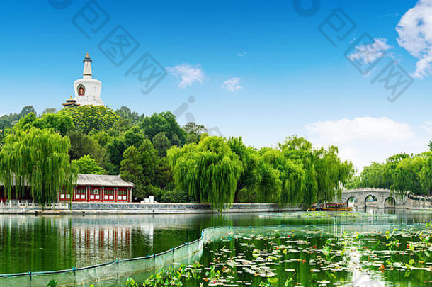 美丽的场景北京帝国公园北海