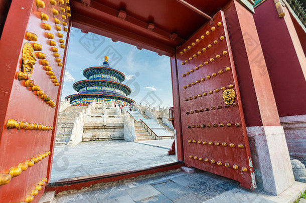 北京中国寺庙天堂的坛祈祷好收成