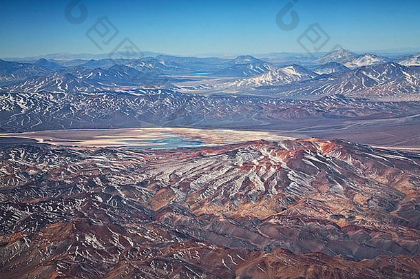 空中视图火山阿塔卡马沙漠智利