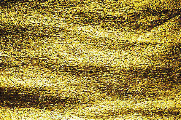 黄金金属闪亮的纹理特写镜头