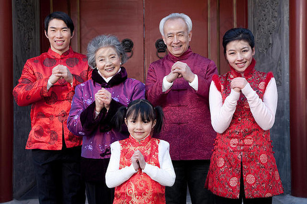 家庭庆祝中国人一年