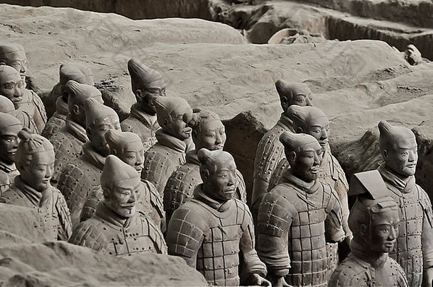数组中国人Terracotta勇士西安墓