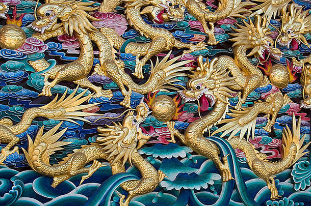 龙绘画中国人道教寺庙昆明中国